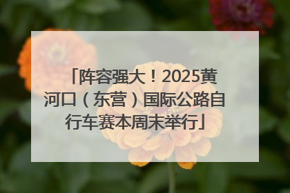 阵容强大！2025黄河口（东营）国际公路自行车赛本周末举行