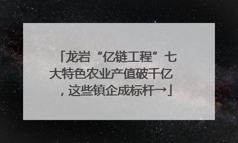 龙岩“亿链工程”七大特色农业产值破千亿，这些镇企成标杆→