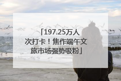 197.25万人次打卡！焦作端午文旅市场强势吸粉