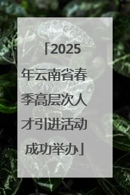 2025年云南省春季高层次人才引进活动成功举办
