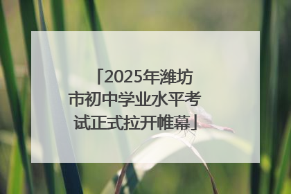 2025年潍坊市初中学业水平考试正式拉开帷幕