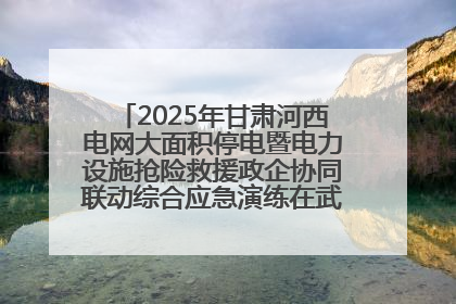2025年甘肃河西电网大面积停电暨电力设施抢险救援政企协同联动综合应急演练在武威成功举行