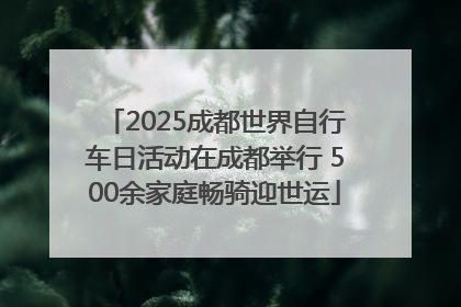 2025成都世界自行车日活动在成都举行 500余家庭畅骑迎世运