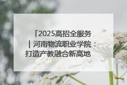 2025高招全服务｜河南物流职业学院：打造产教融合新高地 推动高质量快速发展