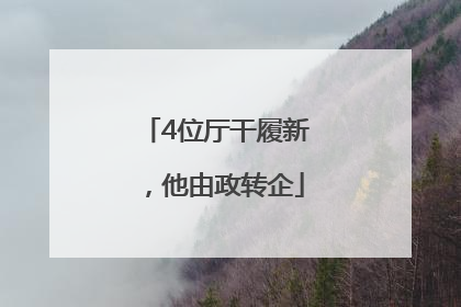 4位厅干履新，他由政转企