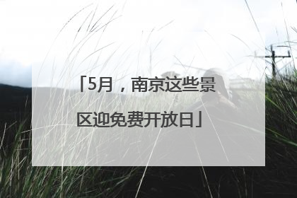5月，南京这些景区迎免费开放日