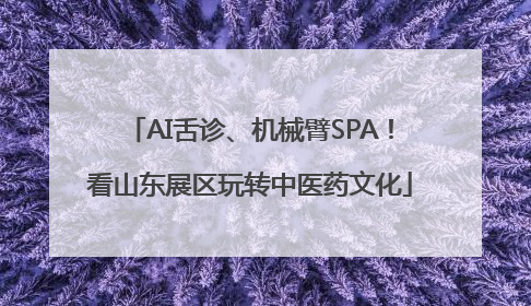 AI舌诊、机械臂SPA！看山东展区玩转中医药文化